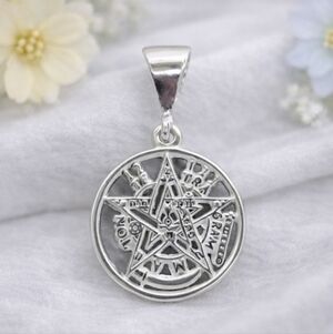 Tetragrammaton Protection Amulet Pendant Protection 925 Mexican Sterling Silver